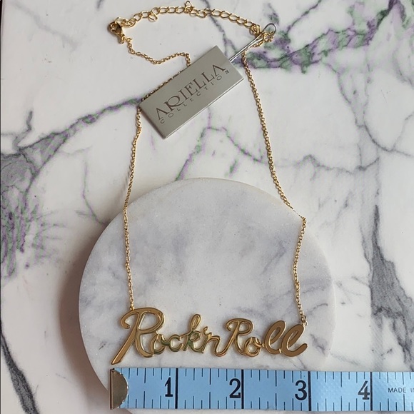 Gold “Rock’nRoll” Necklace - Picture 2 of 9